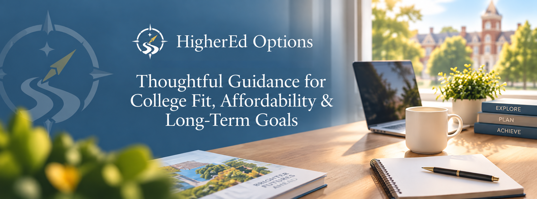 HigherEd Options. Thoughtful Guidance for College Fit, Affordability & Long-Term Goals.
